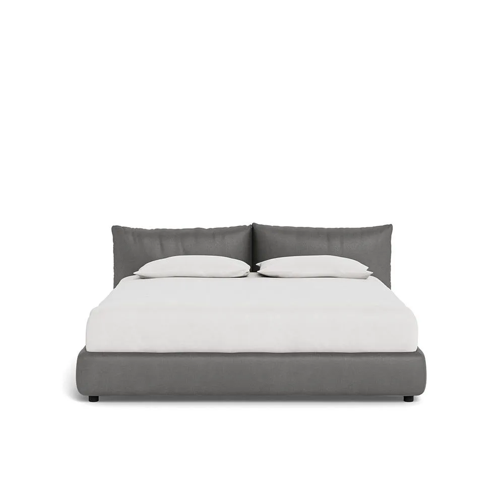 Heal's Pillow Bed Super King Luxury Leather Slate 1
