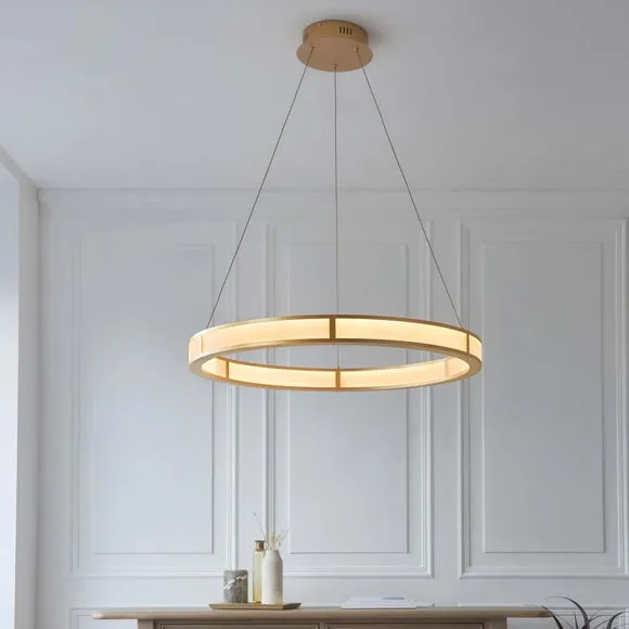 Vogue Flores Ribbed Adjustable LED Pendant Light