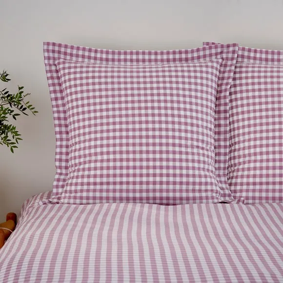 Portloe Gingham Woven 100% Cotton Continental Pillowcase