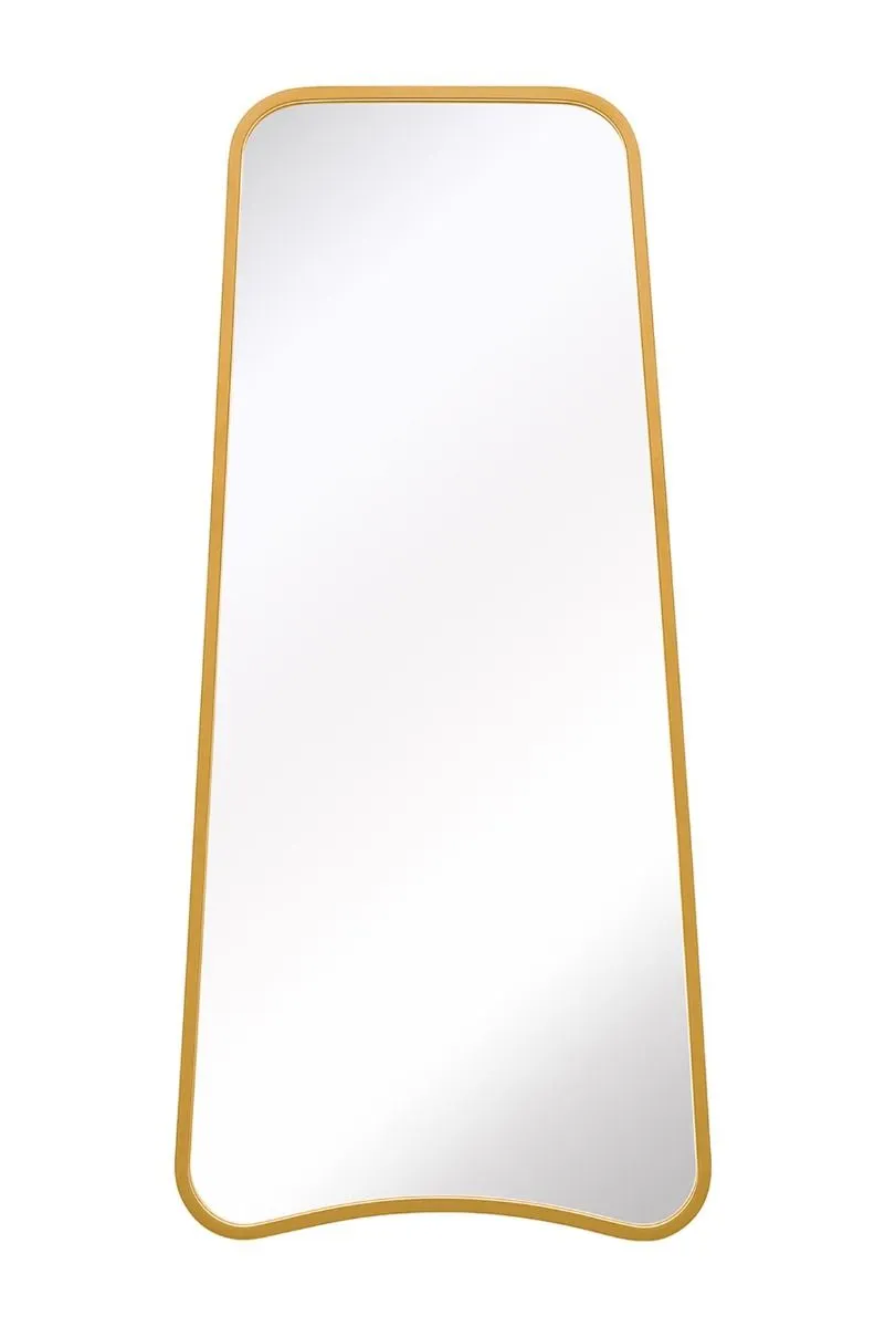 MirrorOutlet Gold Metal Trapezoid Shape Framed Wall Mirror (122CM X 58CM) 5