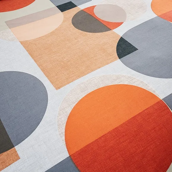 Elements Oscar Reversible Orange Duvet Cover and Pillowcase Set 4