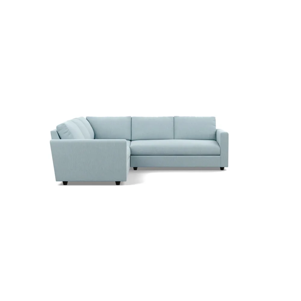 Heal's Nimbus II Large Corner Sofa Smart Linen Mix Duck Egg