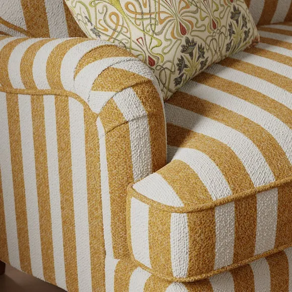 Beatrice II Striped Boucle Snuggle Chair 3