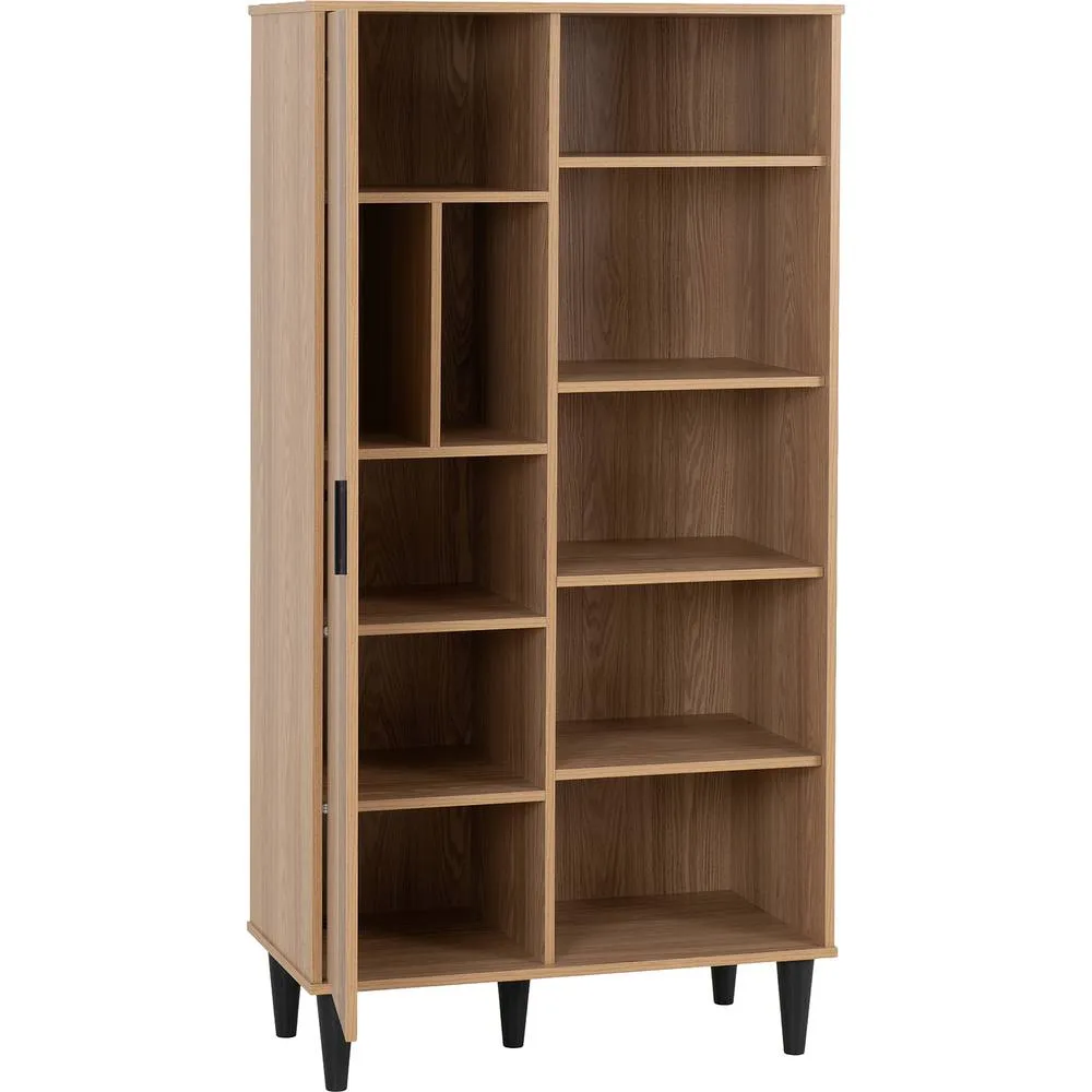 Seconique Tessa 1 Door Bookcase Unit in Natural 3