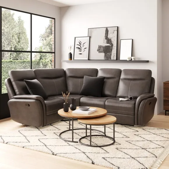 Monte Faux Suede Reclining Corner Sofa