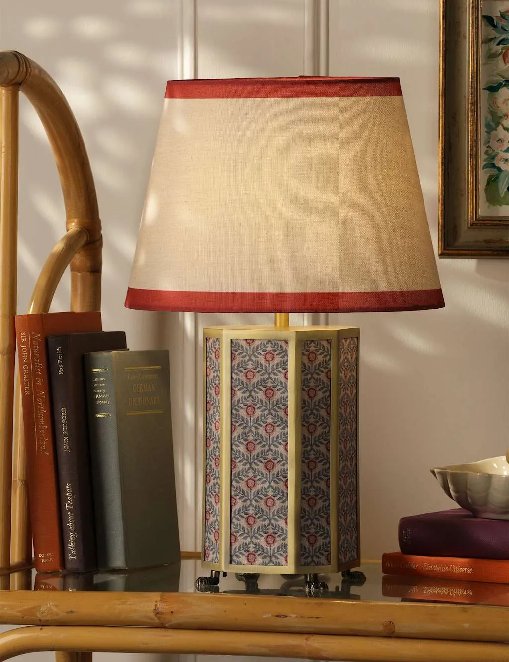 Joules Home Lighting Helmingham Metal & Fabric Table Lamp Antique Brass
