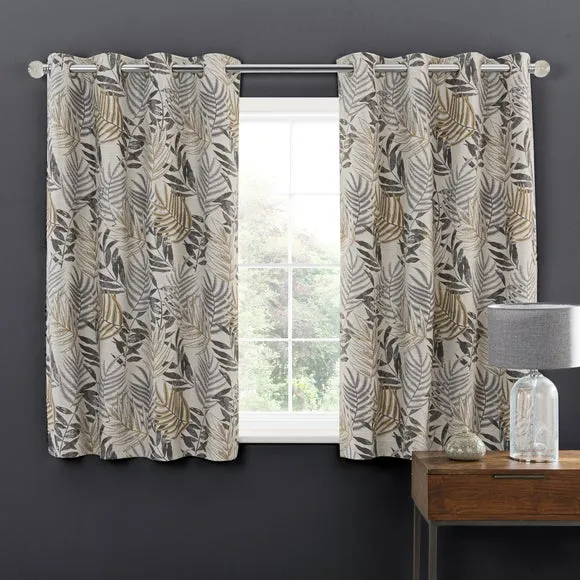 Leaf Jacquard Eyelet Curtains 5