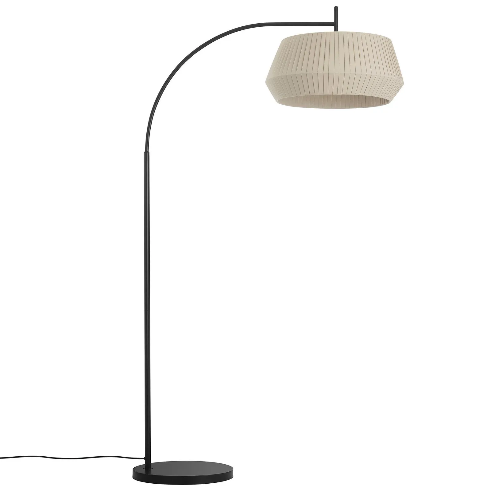 Nordlux Dicte Floor Lamp Beige Textile Livingroom E27 Switch 3