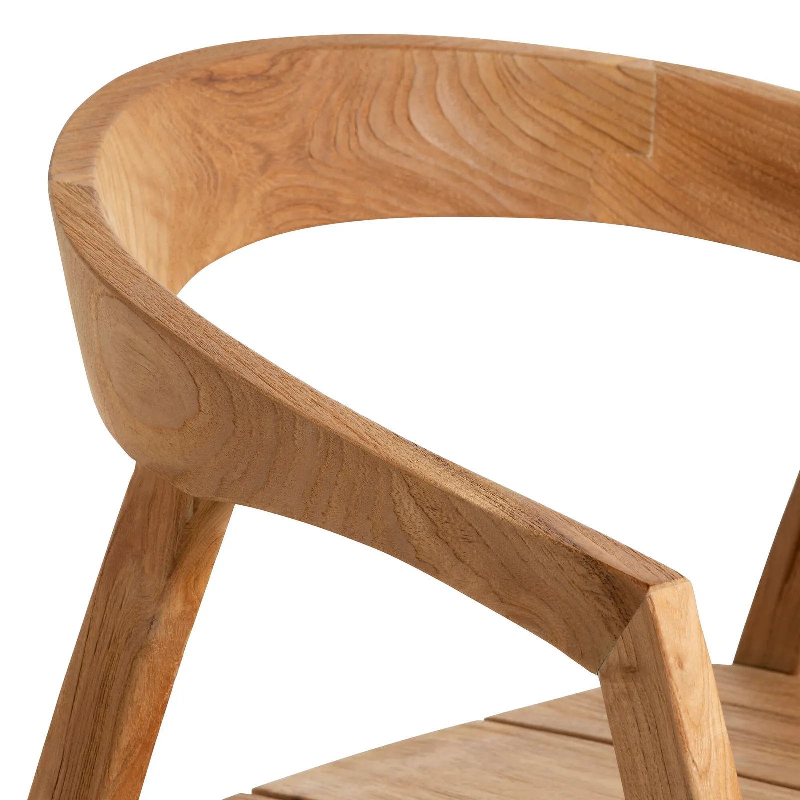 Grenada Jati Outdoor A Dining Chair, Neutral Wood | Barker & Stonehouse 5