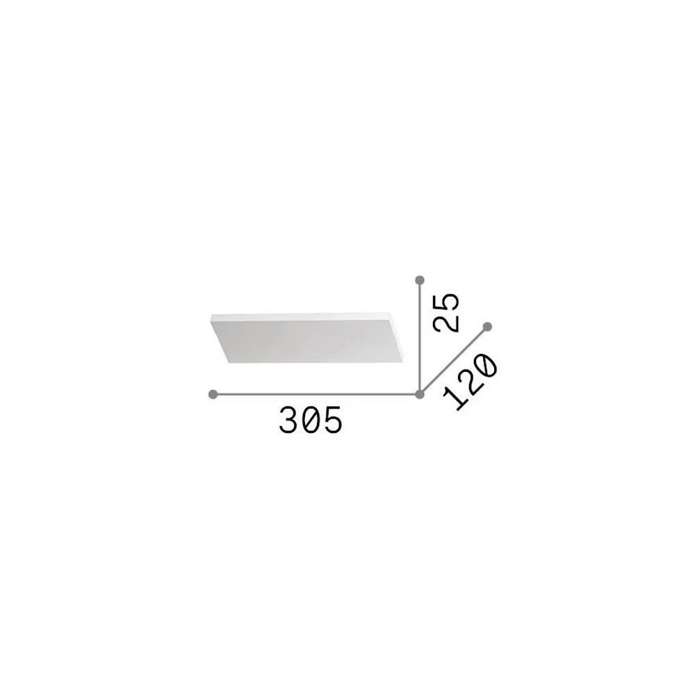 Netlighting Block Flush Wall Uplighter White 3x LED 2700lm 3000K 2