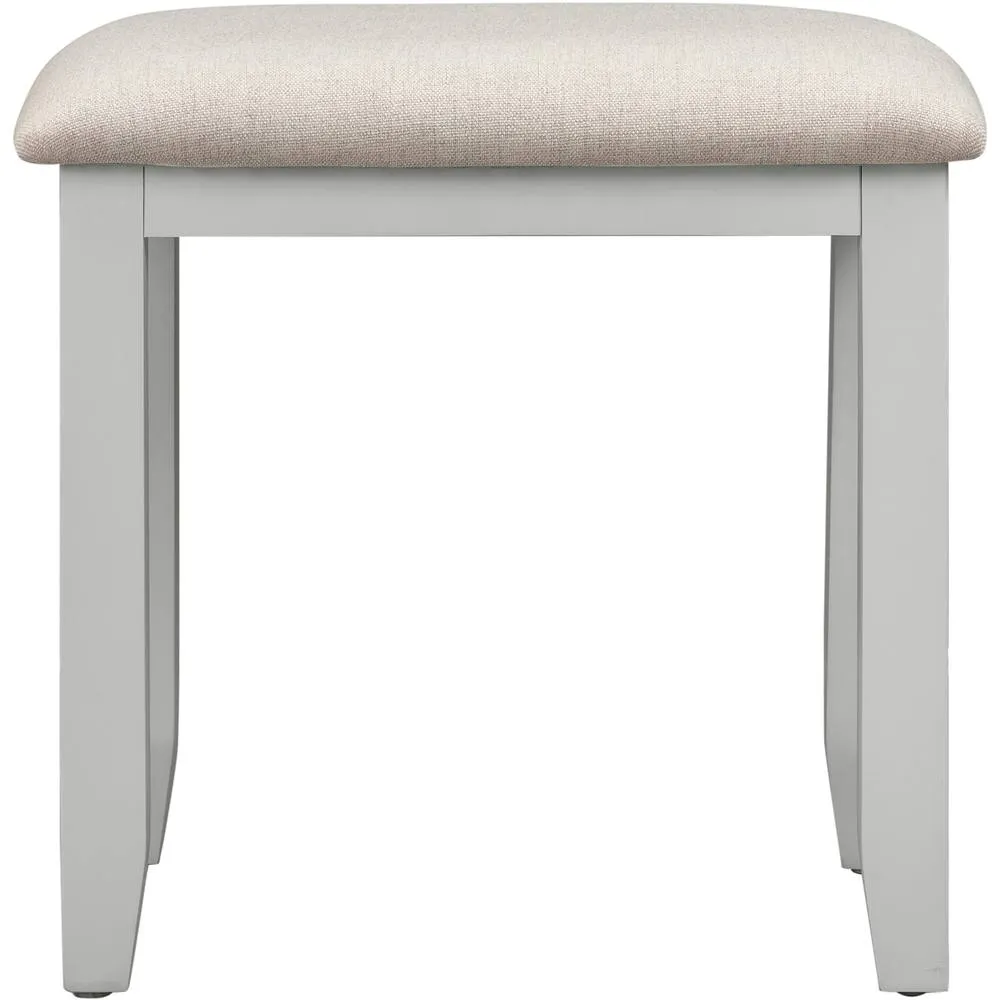 Seconique Bordeaux Dressing Table Stool in Light Grey 2