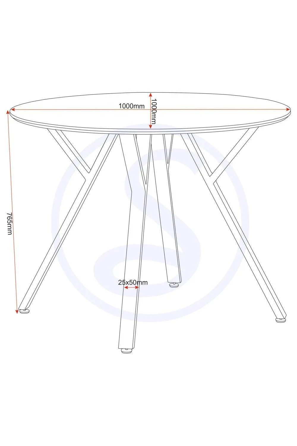 Seconique Athens Round Dining Table in Charcoal 6