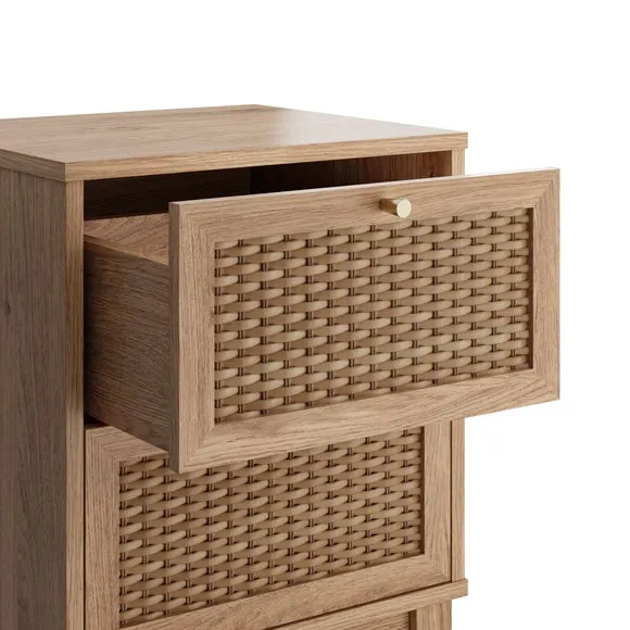Alexander 2 Drawer Bedside Cabinet, Light Wood 4