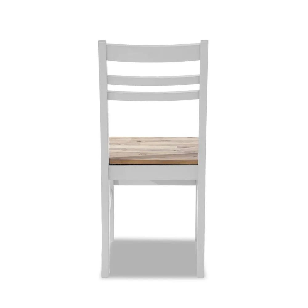 Statement Furniture Florence Country Style Wooden Chairs Set of 4 in White 6
