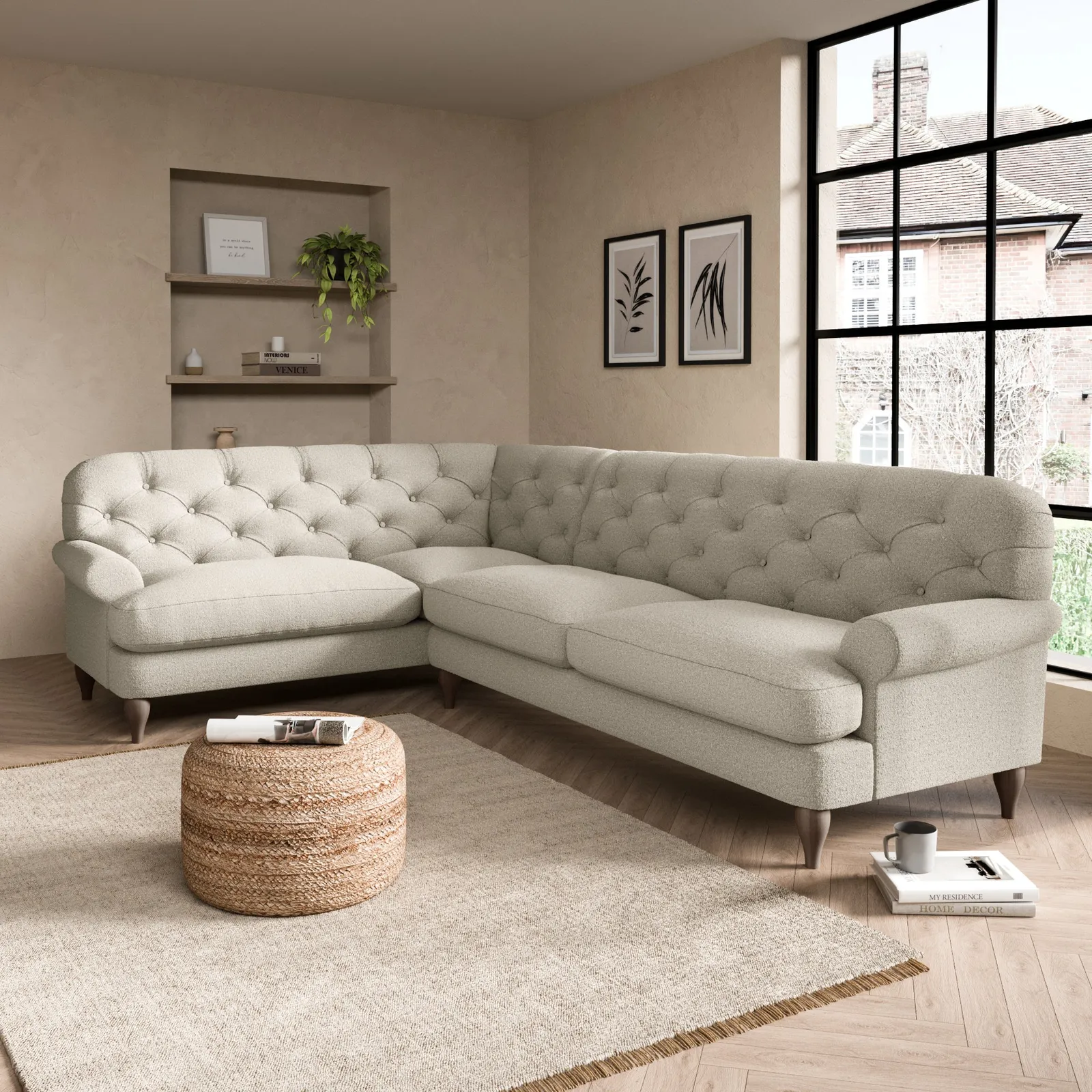 Canterbury Cosy Marl Left Hand Corner Sofa Cosy Marl Chateau Grey