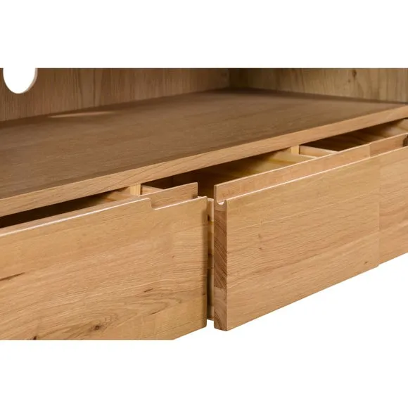Curve TV Unit, Oak for TVs up to 50" 5
