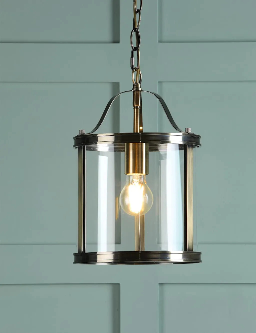 Laura Ashley Harrington Pendant Light Antique Brass