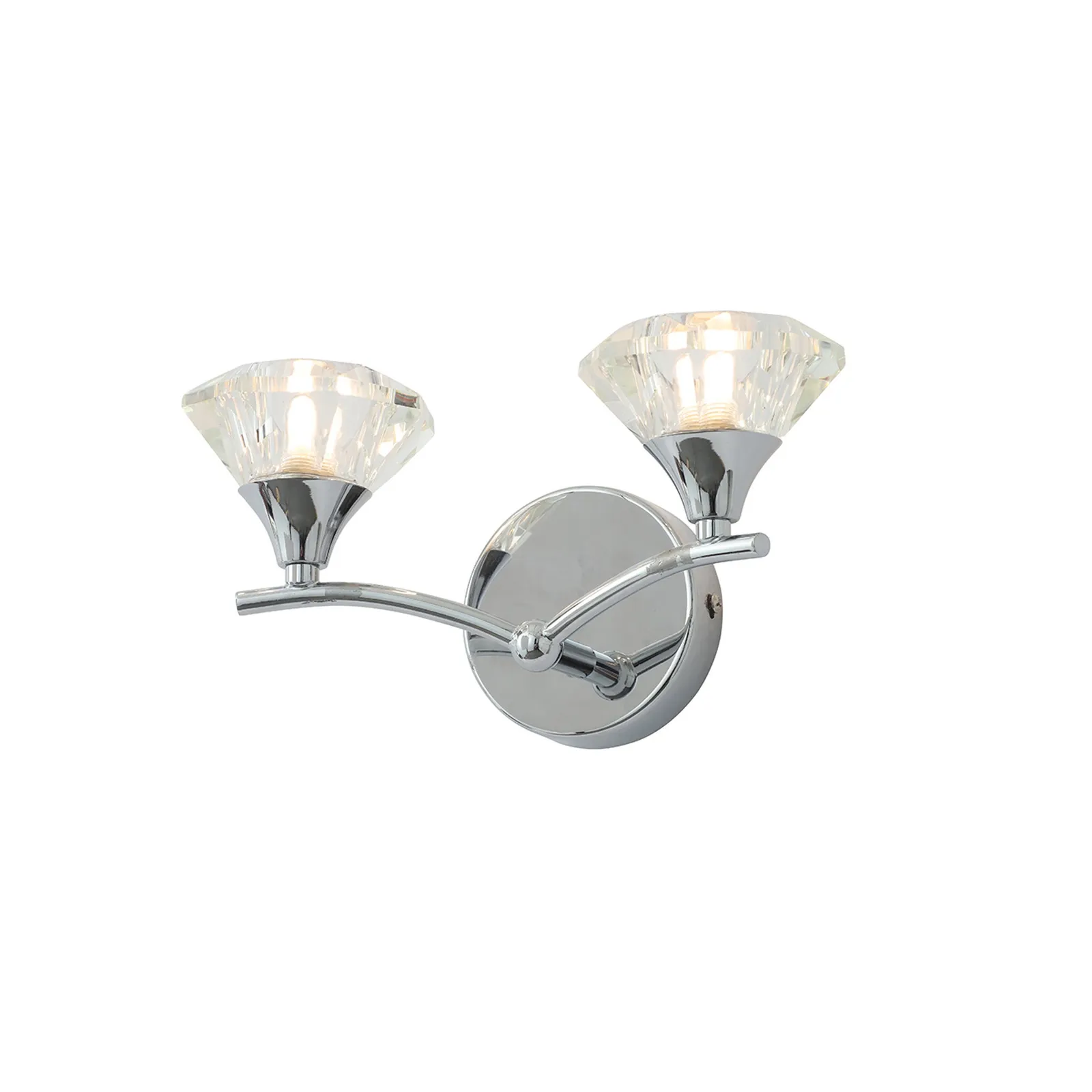Spa Reena 2 Light Bathroom Wall Light Chrome