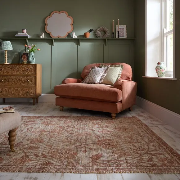 Dua Floral Jute Rug 1
