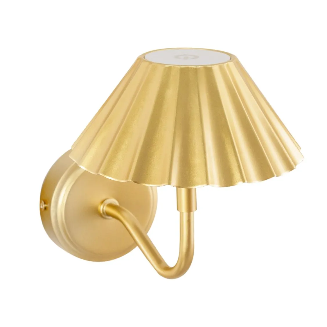 ValueLights Avery Rechargeable Easy Fit Wall Touch Light Fitting Single in Gold 2