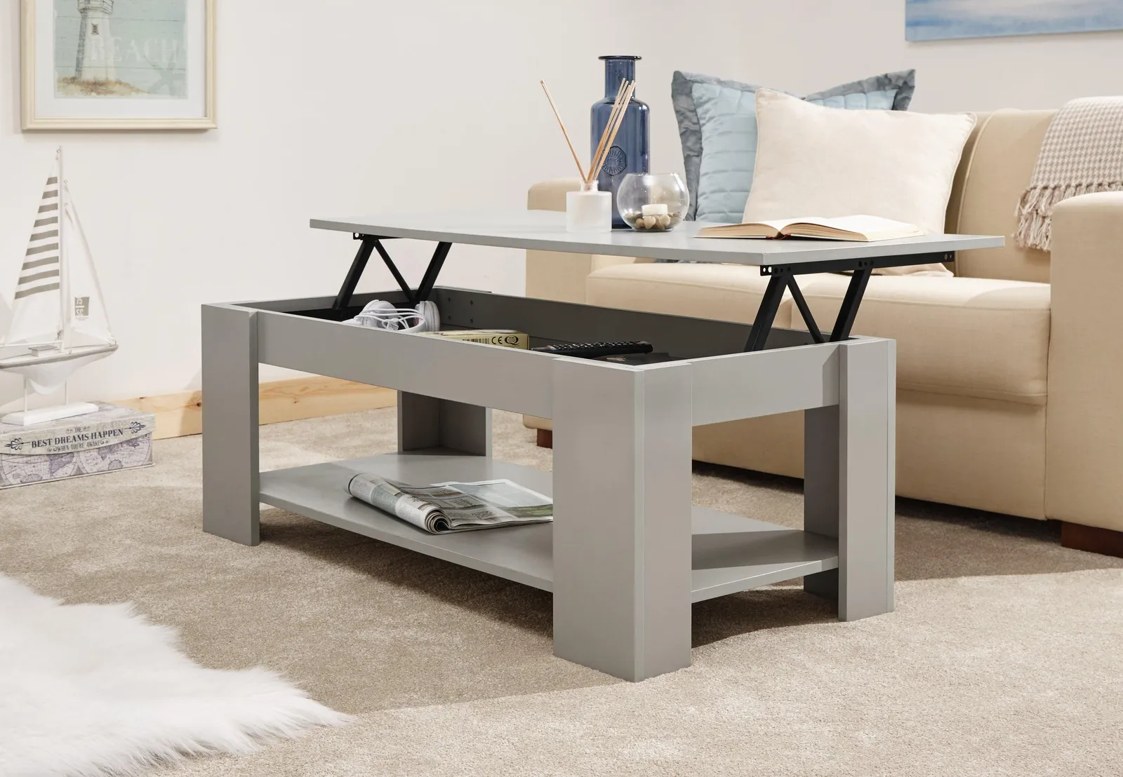GFW Lift Up Coffee Table in Grey 2