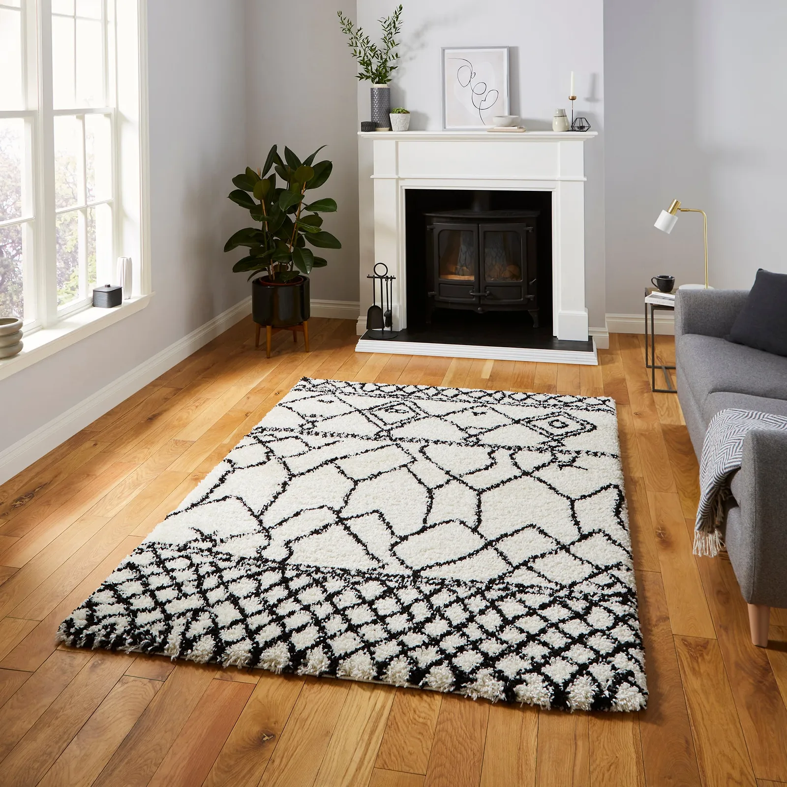 Scandi Berber G276 Rug Scandi Berber G276 White Black