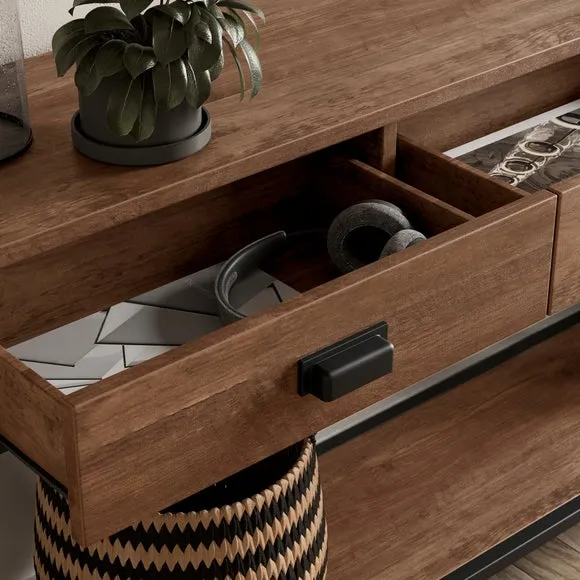 Fulton Extra Wide Console Table, Pine Effect 3