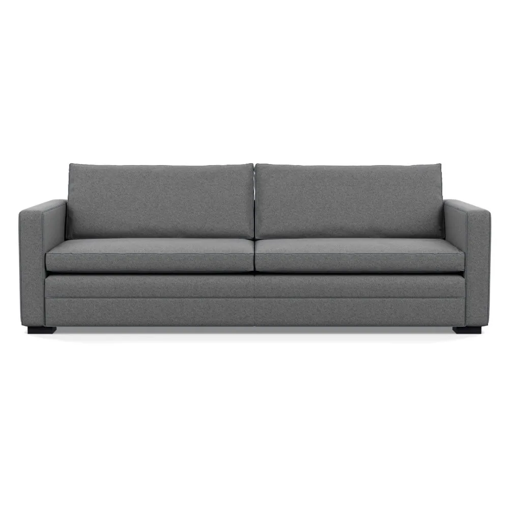 Heal's Palermo 5 Seater Sofa St Moritz Wool Light Grey 157 Black Feet