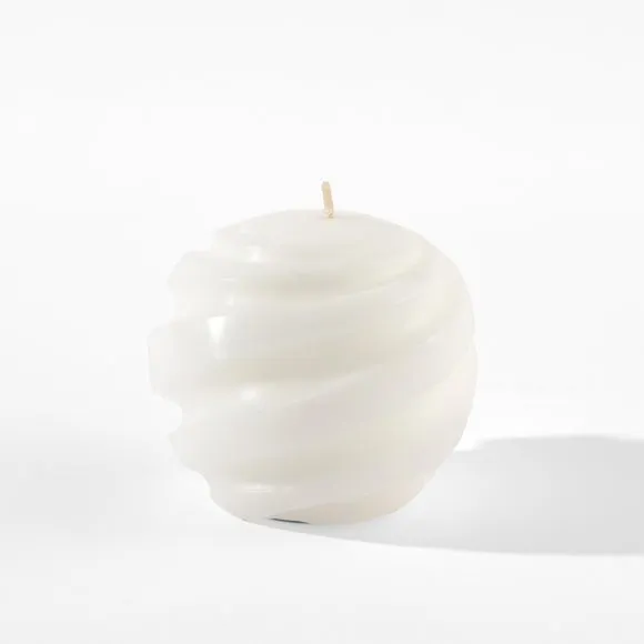 Unscented Twist Shaped Wax Candle 2