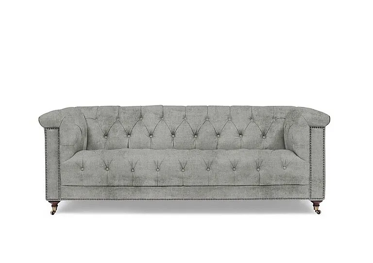 Wallace 3 Seater Fabric Chesterfield Sofa - Doves Tale