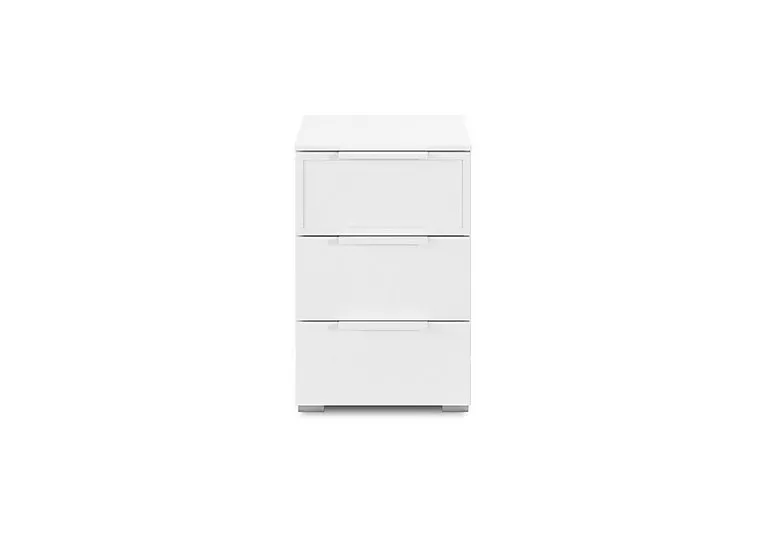 Cadre 3 Drawer Bedside Cabinet - Alpine White