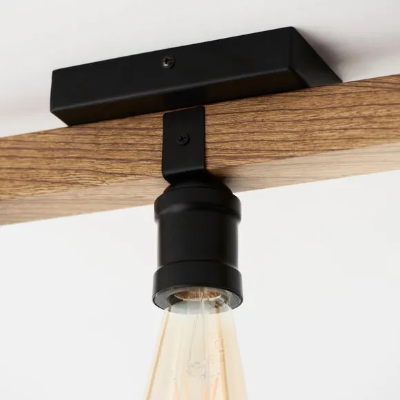Fulton 3 Light Bathroom Semi Flush Ceiling Light 3