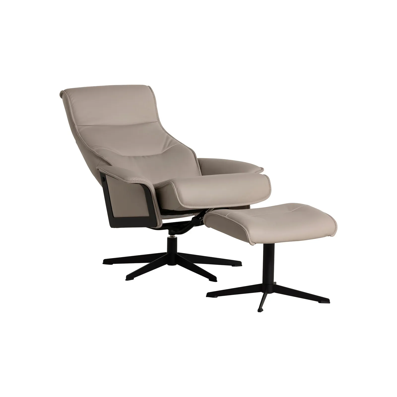 Scandi 1000 Armchair & Footstool, White Leather | Barker & Stonehouse 6