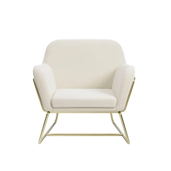 Charles Metal Leg Velvet Occasional Chair 2