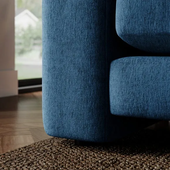 Magnus Vintage Soft Chenille Corner Chaise Sofa 4