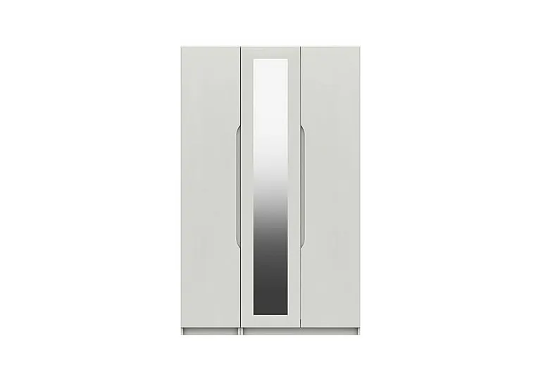 St Pancras 3 Door Wardrobe with Mirror - White