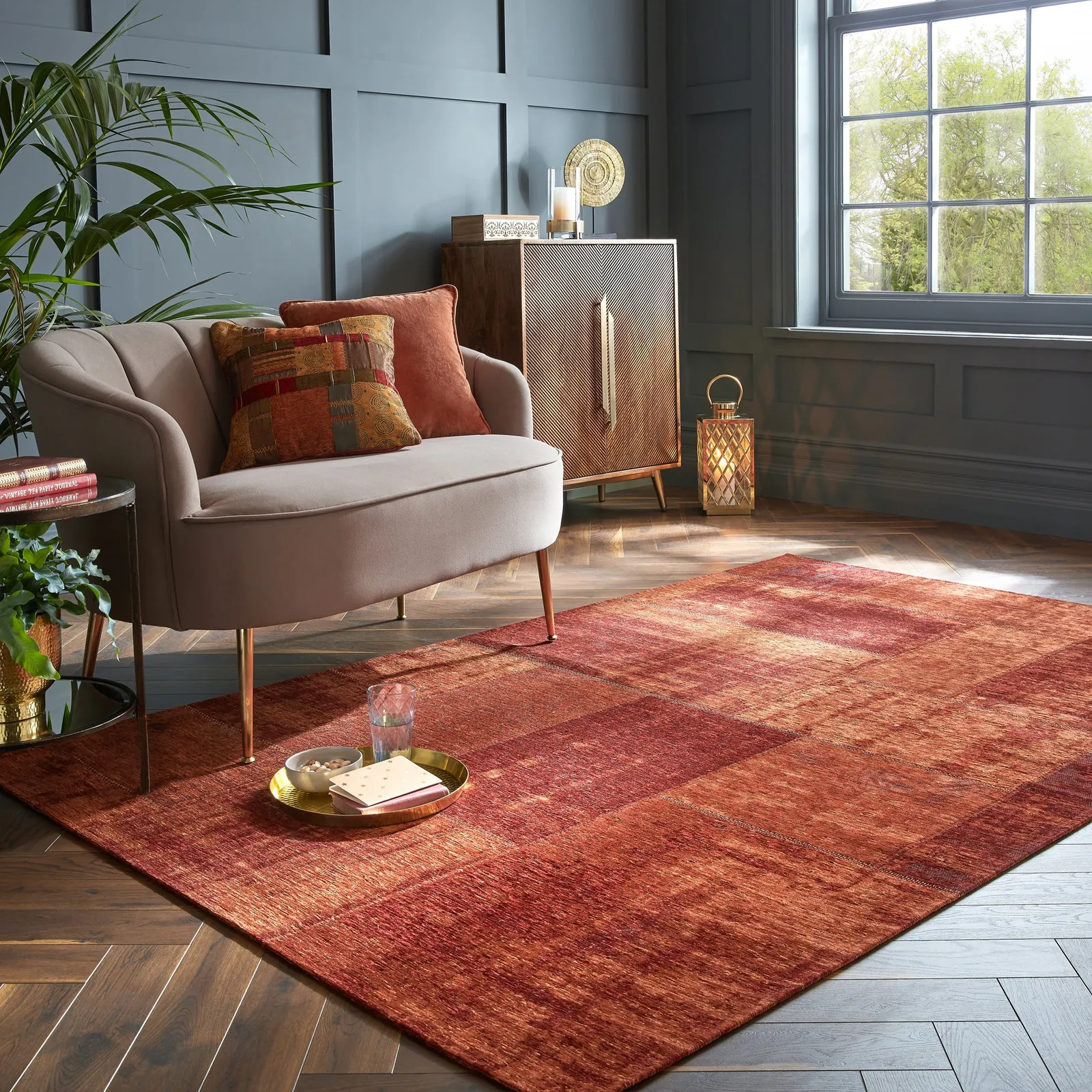 Prague Chenille Rug Prague Red