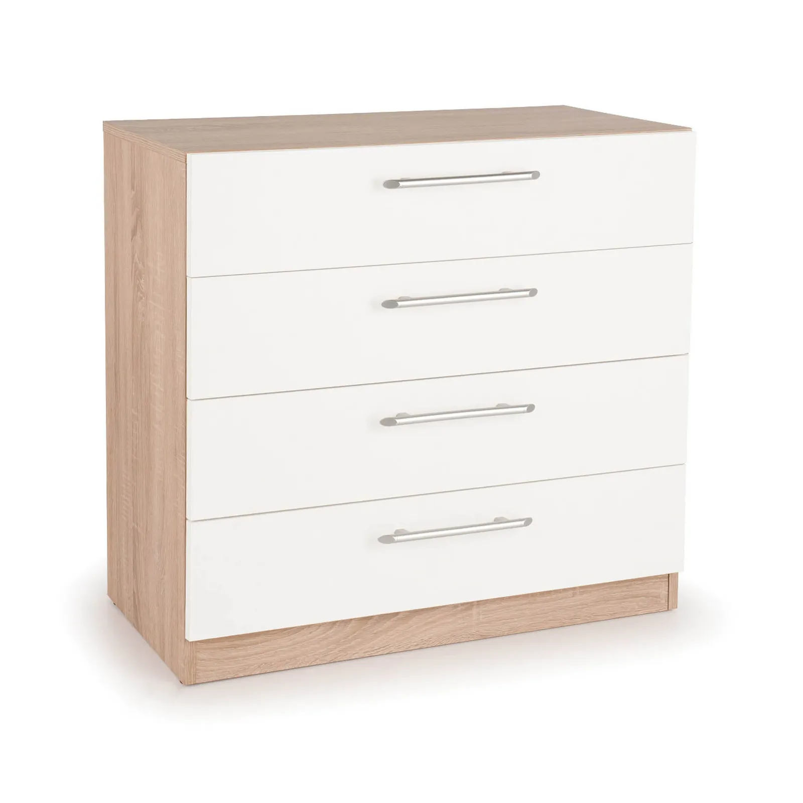 Hyde 4 Drawer Chest White/Natural