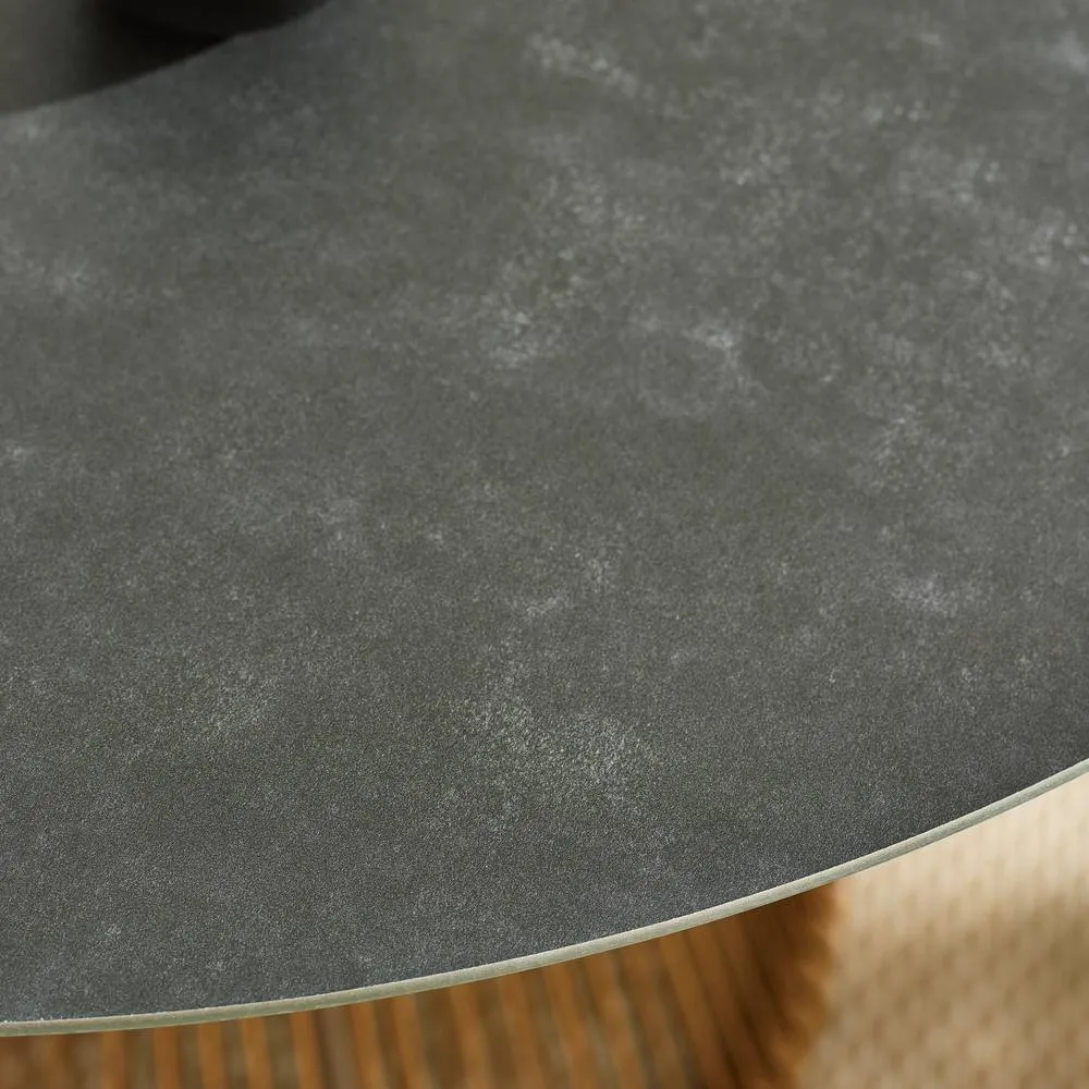 FurnitureboxUK Lanai Rattan Round Garden Dining Table in Black 3
