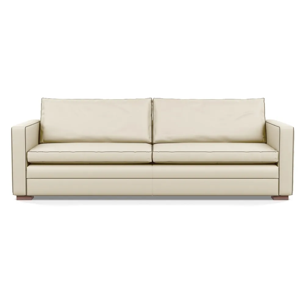 Heal's Palermo 5 Seater Sofa Leather Grain Storm 006 Walnut Feet 1