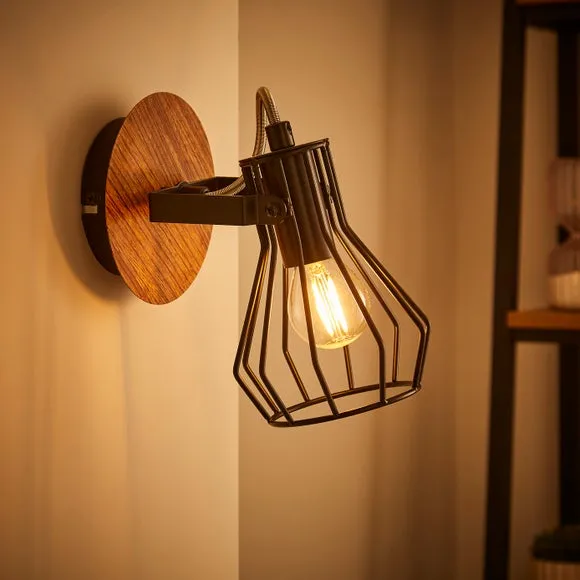 Fulton Industrial Spotlight Wall Light 2