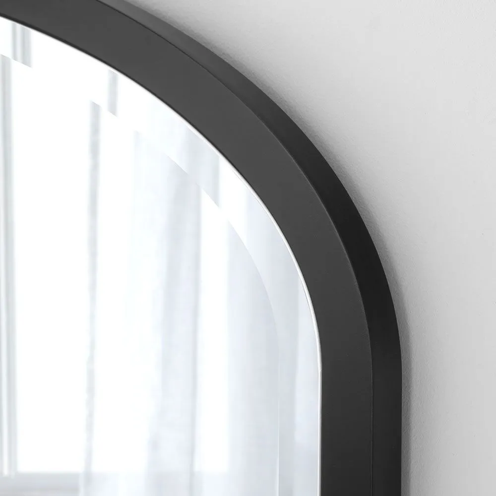 Yearn Mirrors Eternity Curved Arch Mantle Mirror Black Bevelled 3