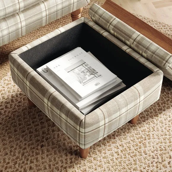 Charnwood Checked Storage Footstool 3