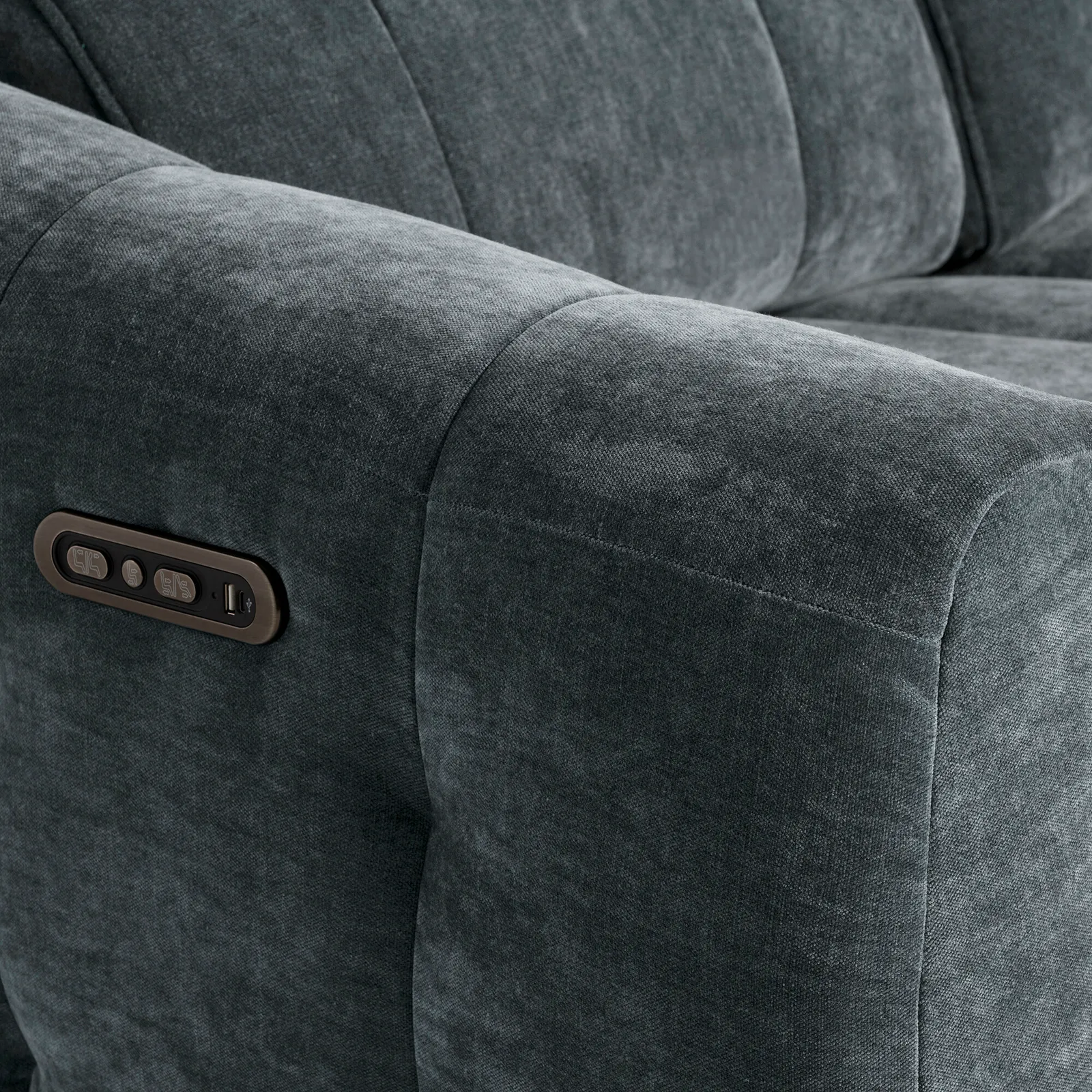 Montgomery 2 Power Seater & Headrest, Grey Fabric | Barker & Stonehouse 3