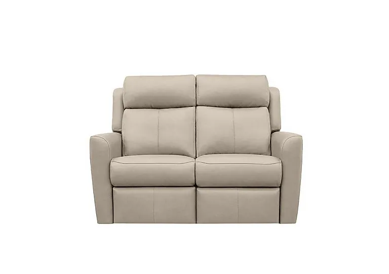 Wren 2 Seater Leather Recliner Sofa with Headrests and Power Lumbar - Oxford Mushroom