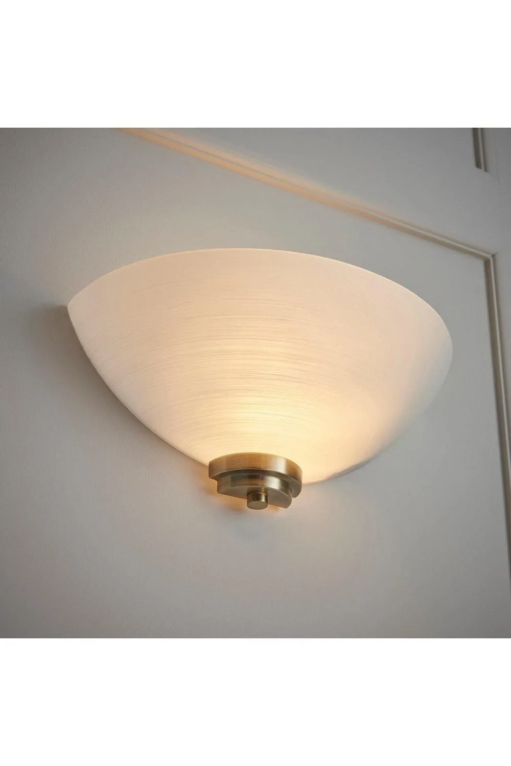 Netlighting Welles 1 Light Indoor Wall Uplighter White Antique Brass E27 in Gold 3