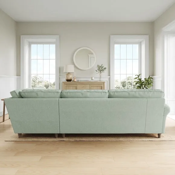 Flori Soft Chenille Corner Sofa 3
