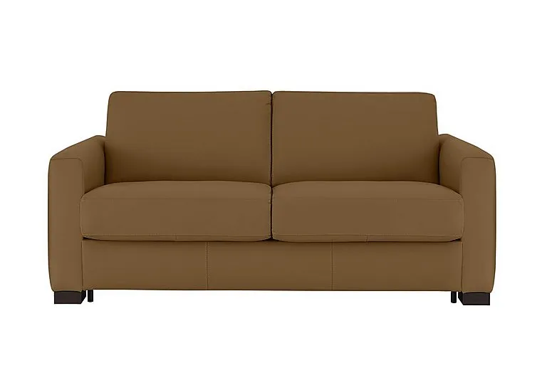 Alcova 2.5 Seater Leather Sofa Bed with Box Arms - Botero Cuoio