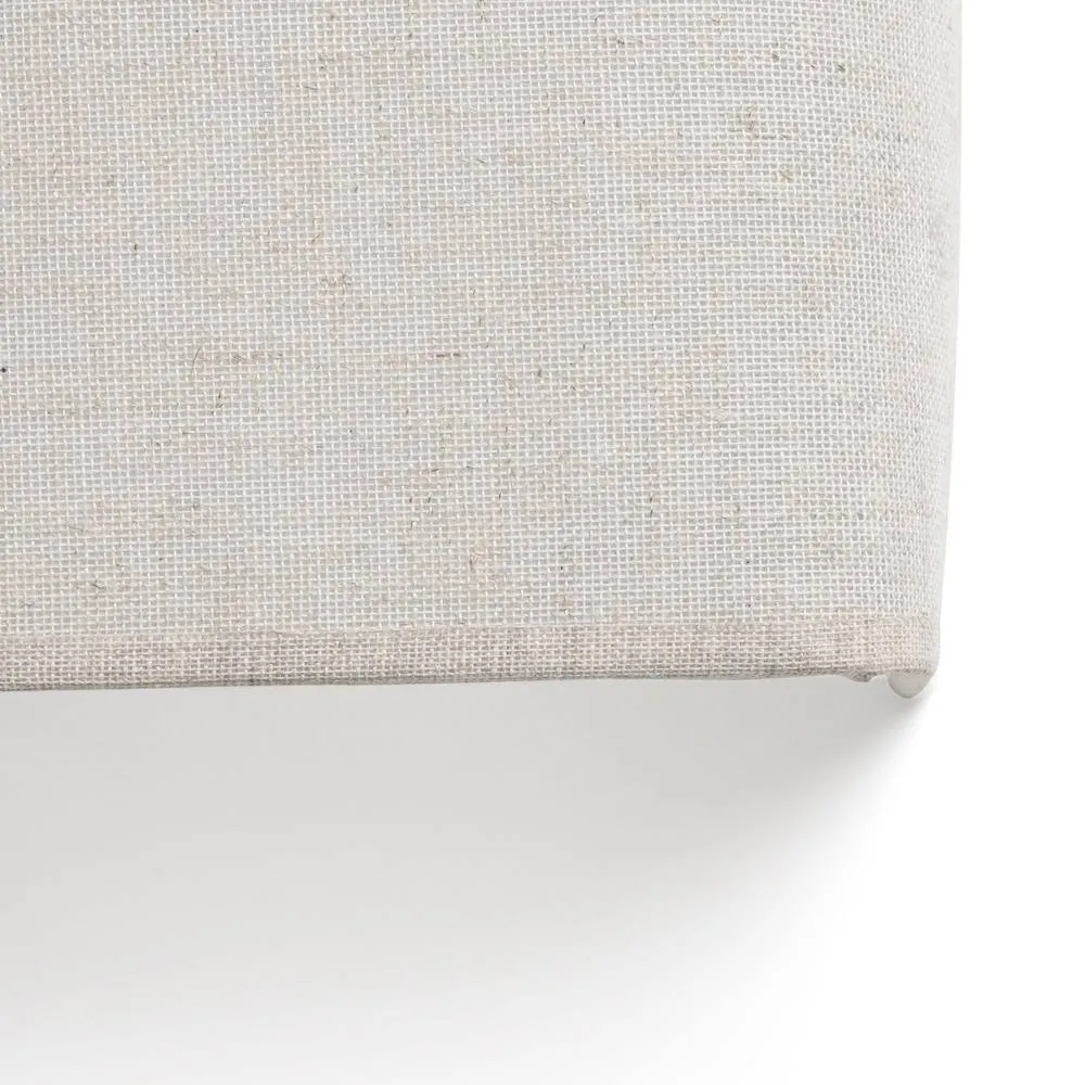 Netlighting Otton Rectangle Linen Up Down Wall Lamp Vertical 2 Light in Off-White 2