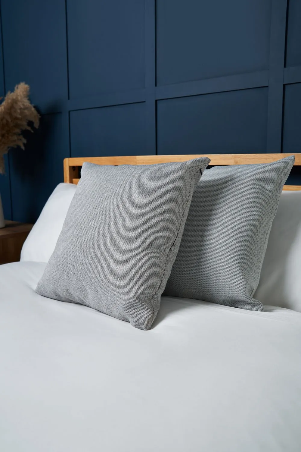 BHS Snow Fleece Cushion in Silver